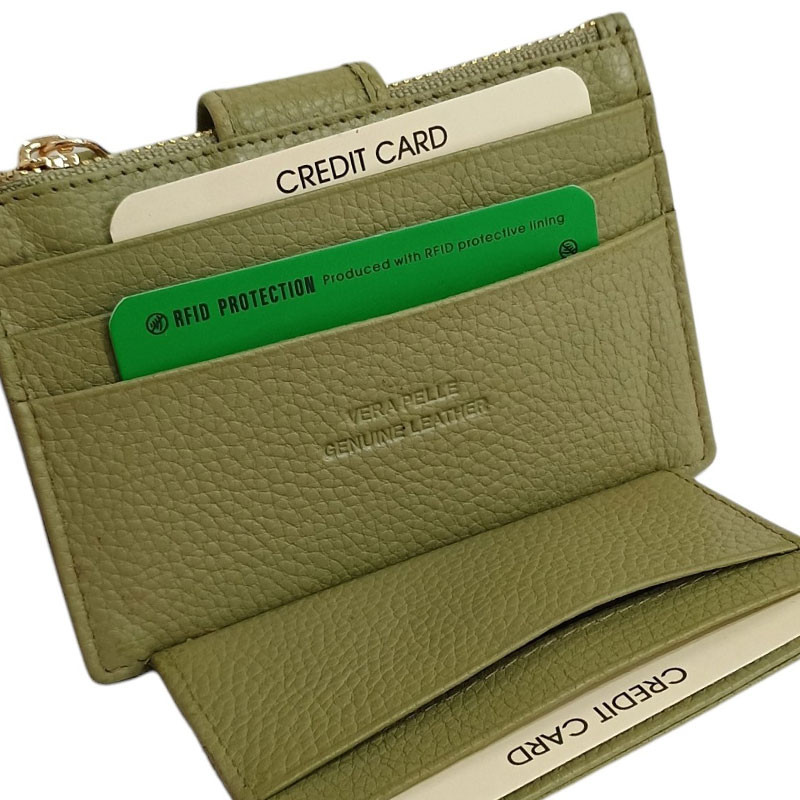 Etui 6 cartes sécurisées rfid CONTI menthe  ouvert