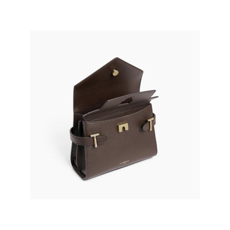 Sac Emilie Le Tanneur double rabat ARABICA rabat ouvert