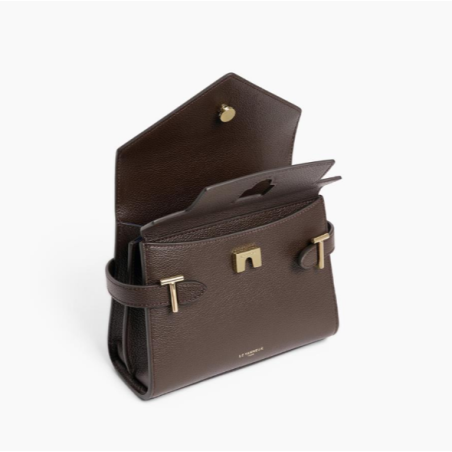 Sac Emilie Le Tanneur double rabat ARABICA rabat ouvert