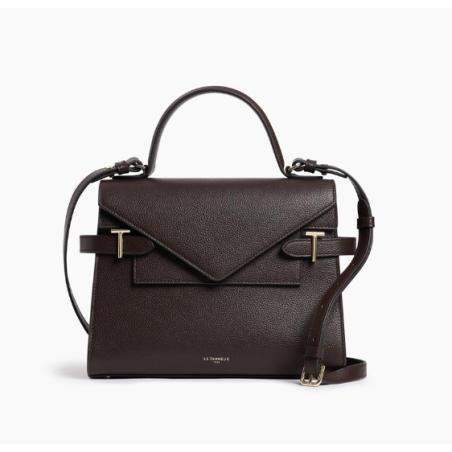LE TANNEUR Sac EMILIE double rabat 1014 ARABICA face