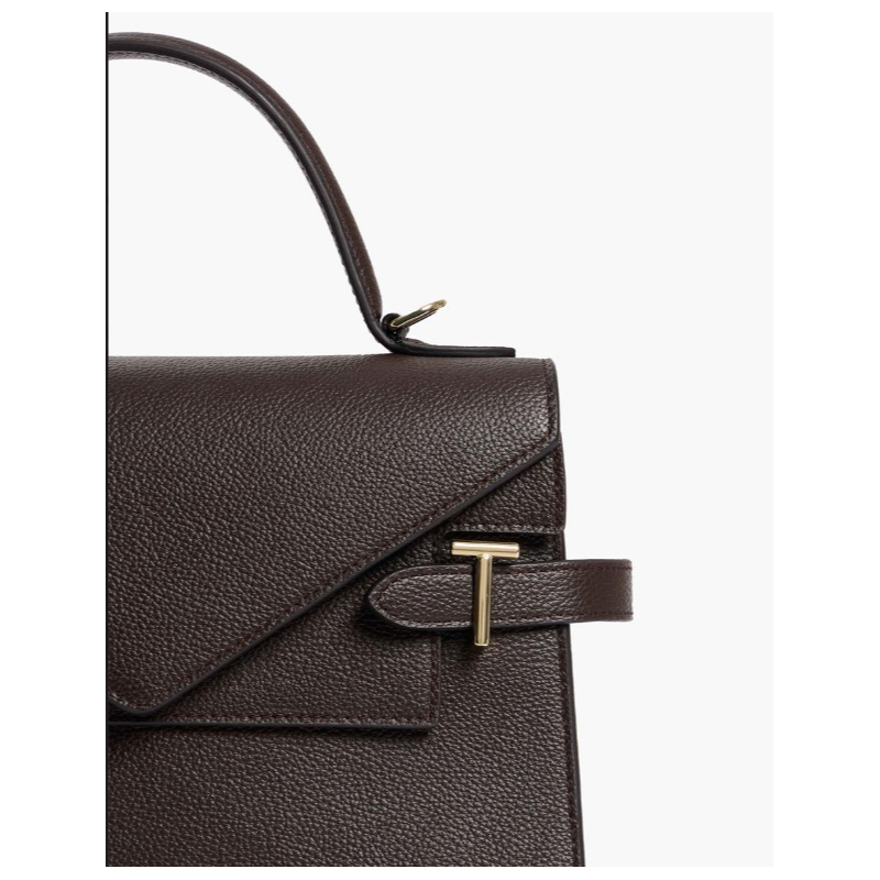 LE TANNEUR Sac EMILIE double rabat 1014 ARABICA détail