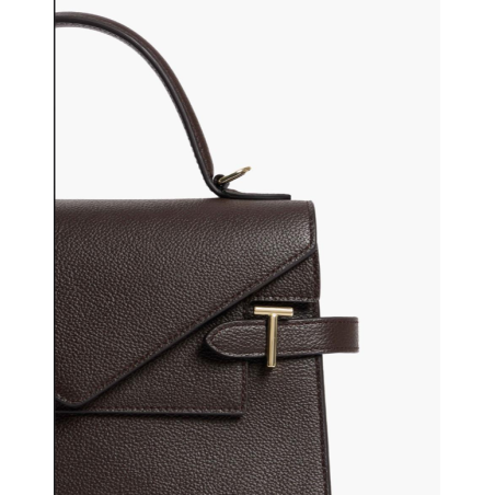 LE TANNEUR Sac EMILIE double rabat 1014 ARABICA détail