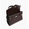 LE TANNEUR Sac EMILIE double rabat 1014 ARABICA ouvert