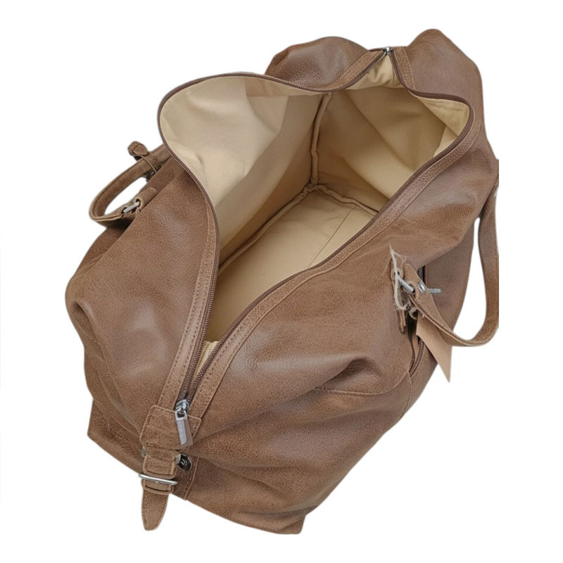 sac de voyage cuir Arthur aston 62-1069 COGNAC ouvert