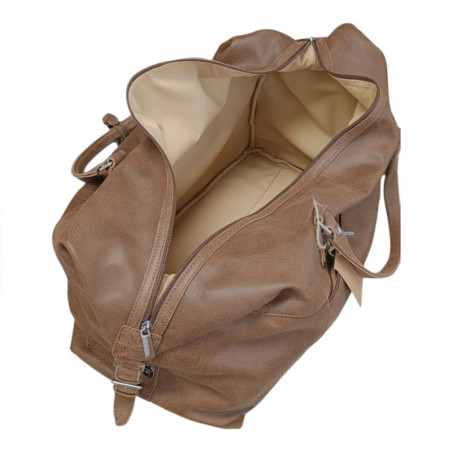sac de voyage cuir Arthur aston 62-1069 COGNAC ouvert