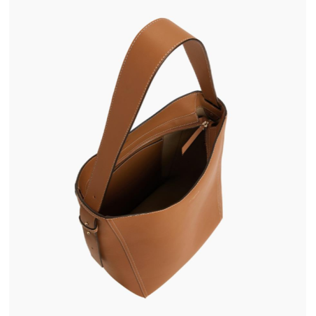 LE TANNEUR Grande besace HOBO TANTLES1410 tan ouvert