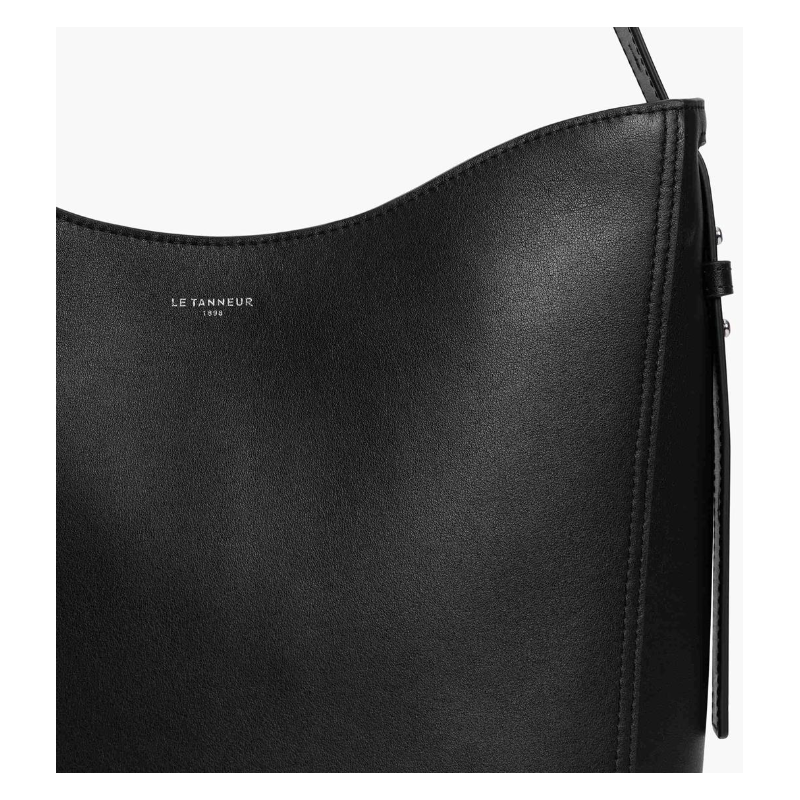LE TANNEUR Grande besace HOBO TANTLES1410 noir détail