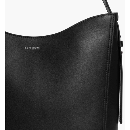 LE TANNEUR Grande besace HOBO TANTLES1410 noir détail