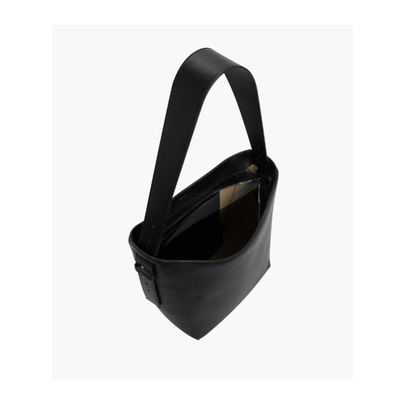 LE TANNEUR Grande besace HOBO TANTLES1410 noir ouvert