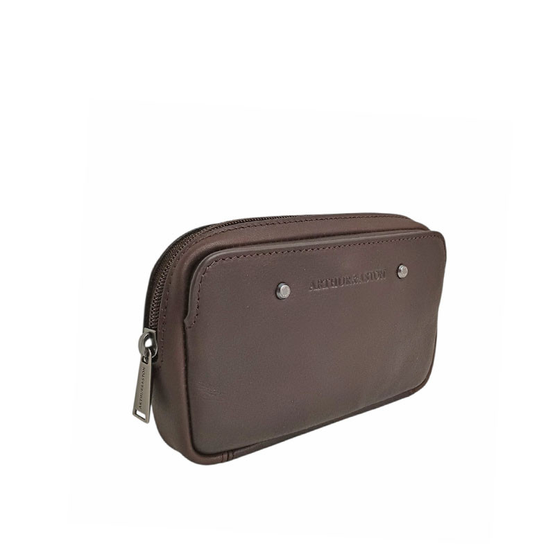Grande poche ceinture cuir DANNY chataigne 2602-10 face