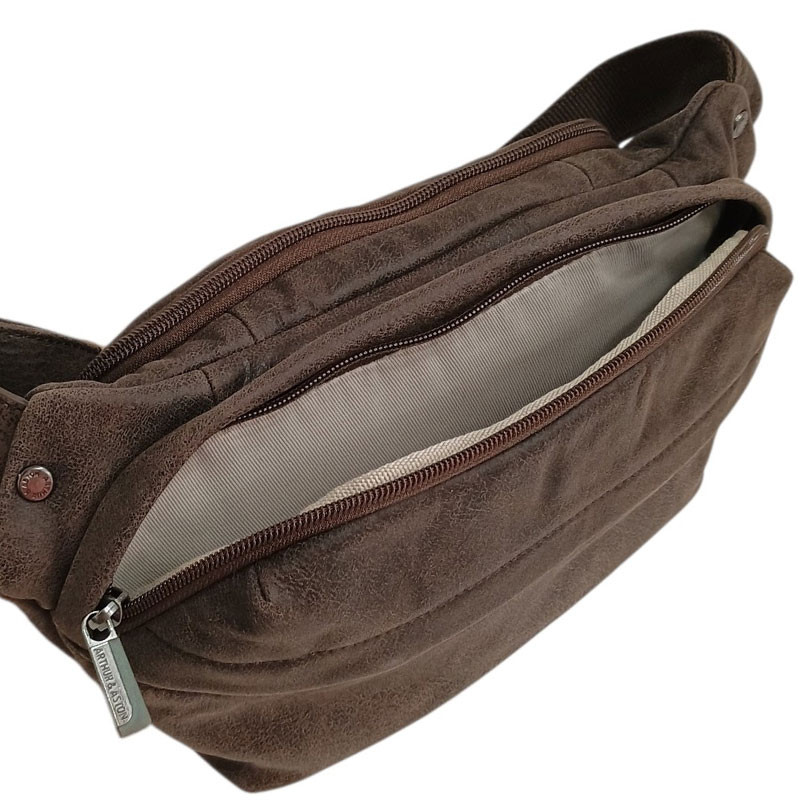 Sac de poitrine homme Achille  chataigne 2609-01ouvert devant