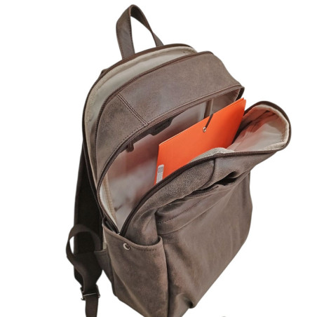 Sac de poitrine homme Achille  chataigne ouvert
