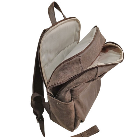Sac de poitrine homme Achille  chataigne ouvert poche ordi
