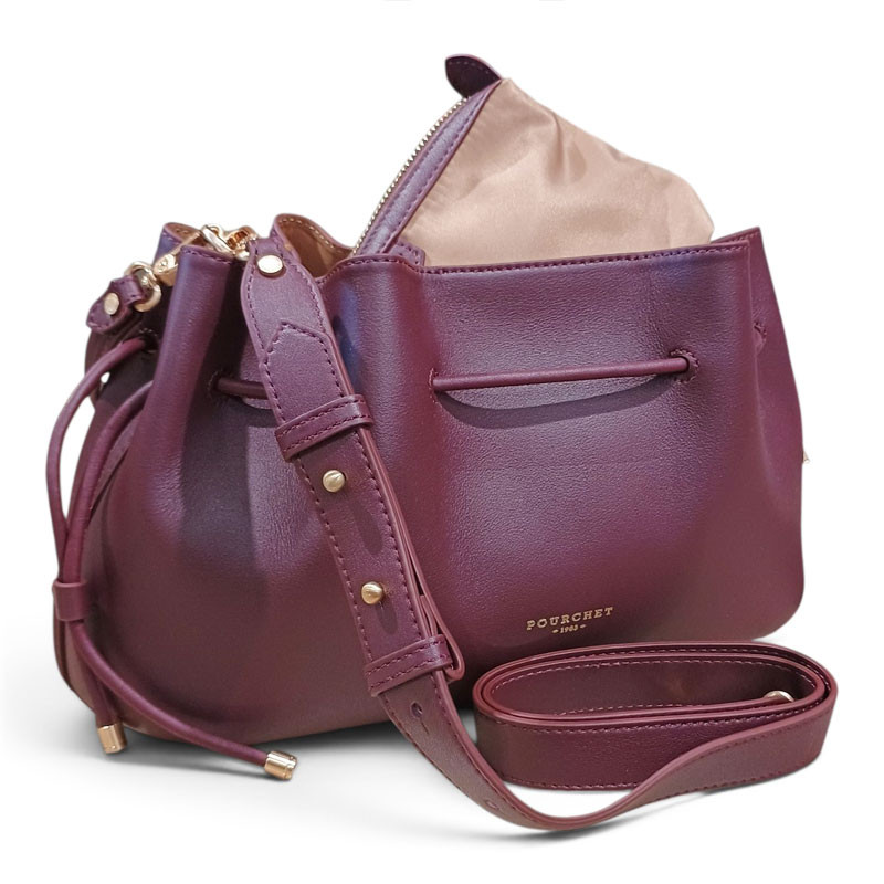 Sac Pourchet FLORIN 26003 bordeaux pochon interieur