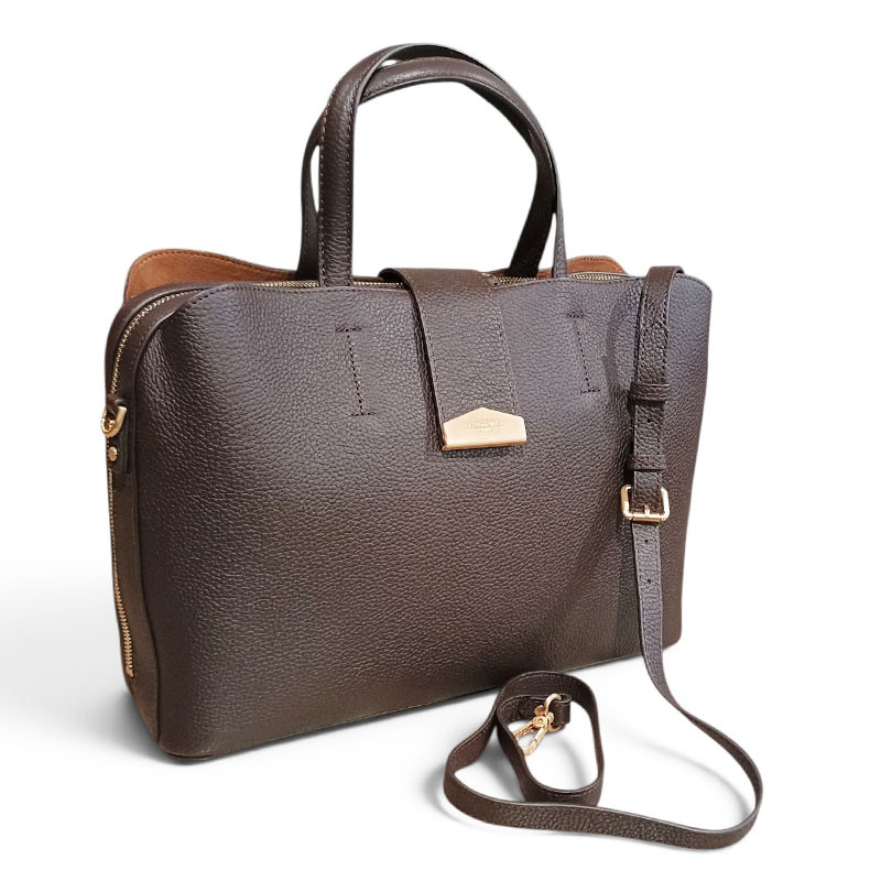 Sac porte document Pourchet Cavalcade 20015 marron chocolat