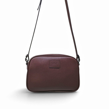 Sac Minaudiere Berthille marron palissandre face