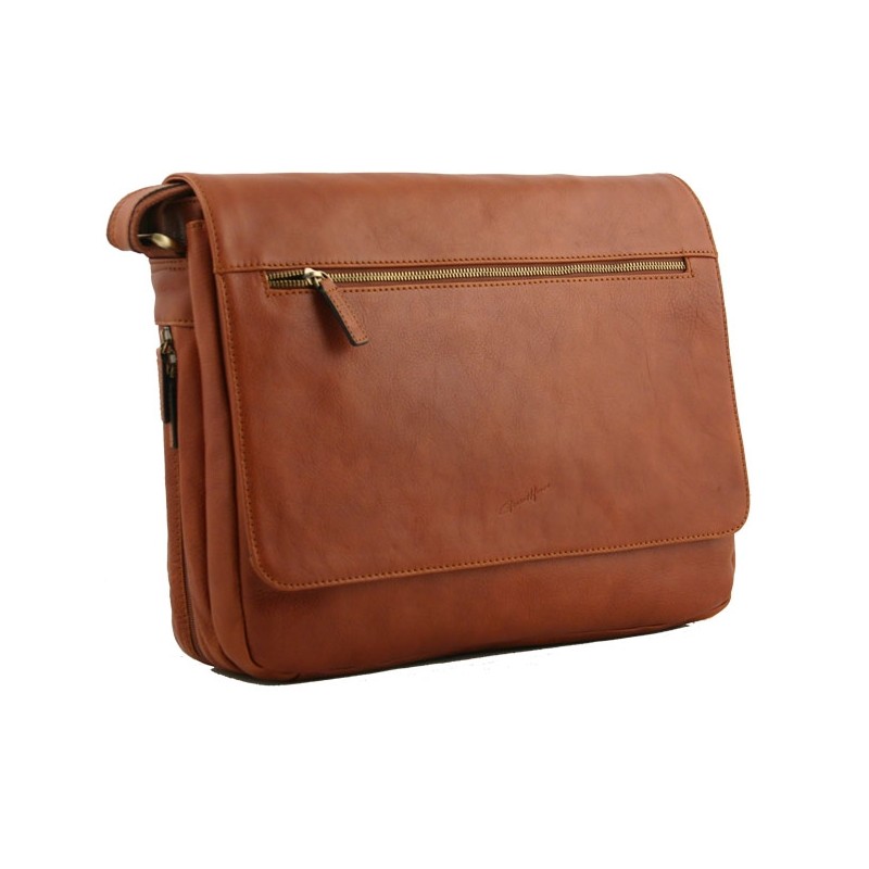 Sac besace ordinateur G. Hénon 5273 choco face