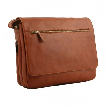Sac besace ordinateur G. Hénon 5273 choco face Sac besace ordinateur G. Hénon 5273 choco face
