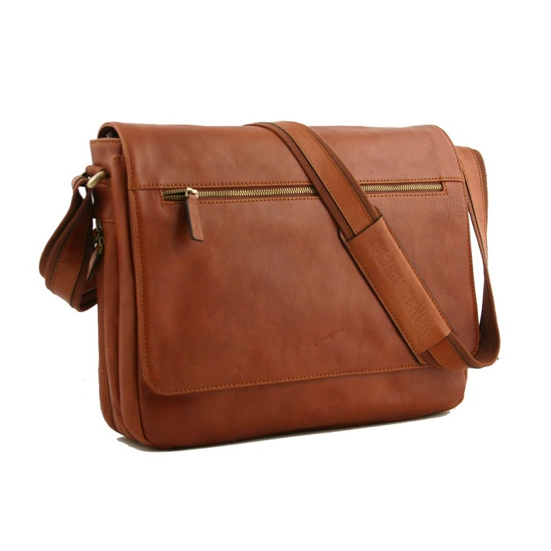 Sac besace ordinateur G. Hénon 5273 choco face