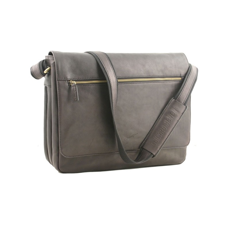 Sac besace ordinateur G. Hénon 5273 choco face