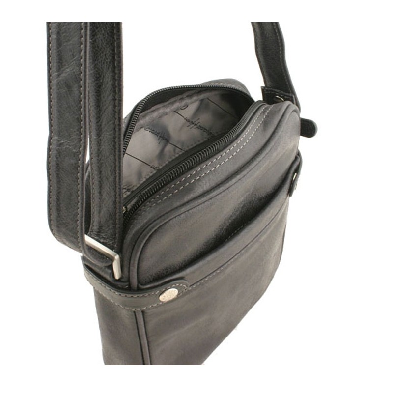 Sacoche 8153 cuir vintage Gérard Hénon noir cote