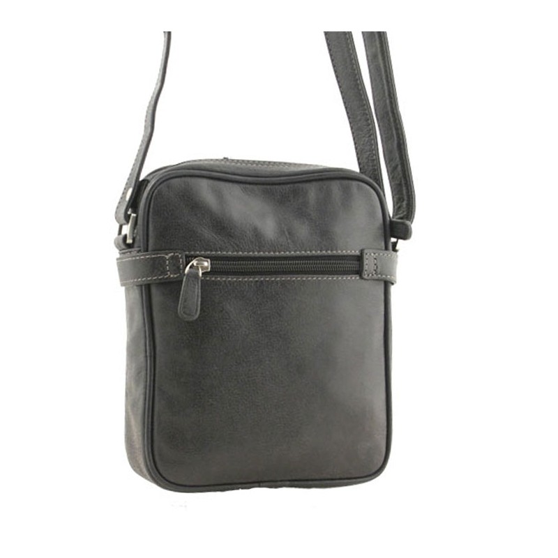 Sacoche 8153 cuir vintage Gérard Hénon noir cote