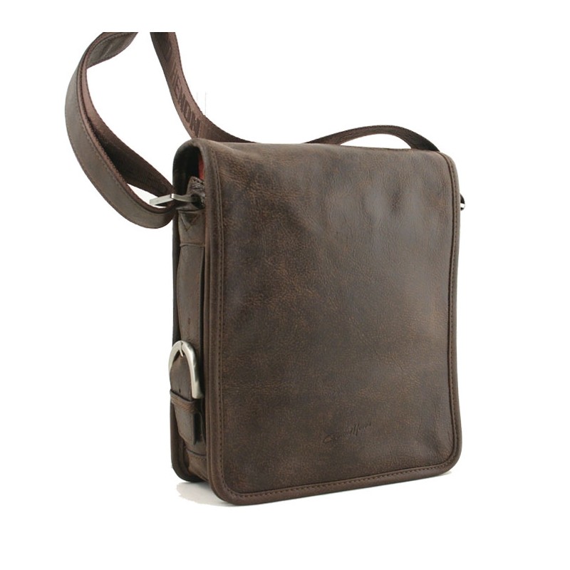 Sac besace rabat long G. Hénon 8151noir