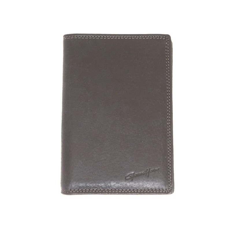 Portefeuille Gérard Henon 3 volets en cuir vieilli