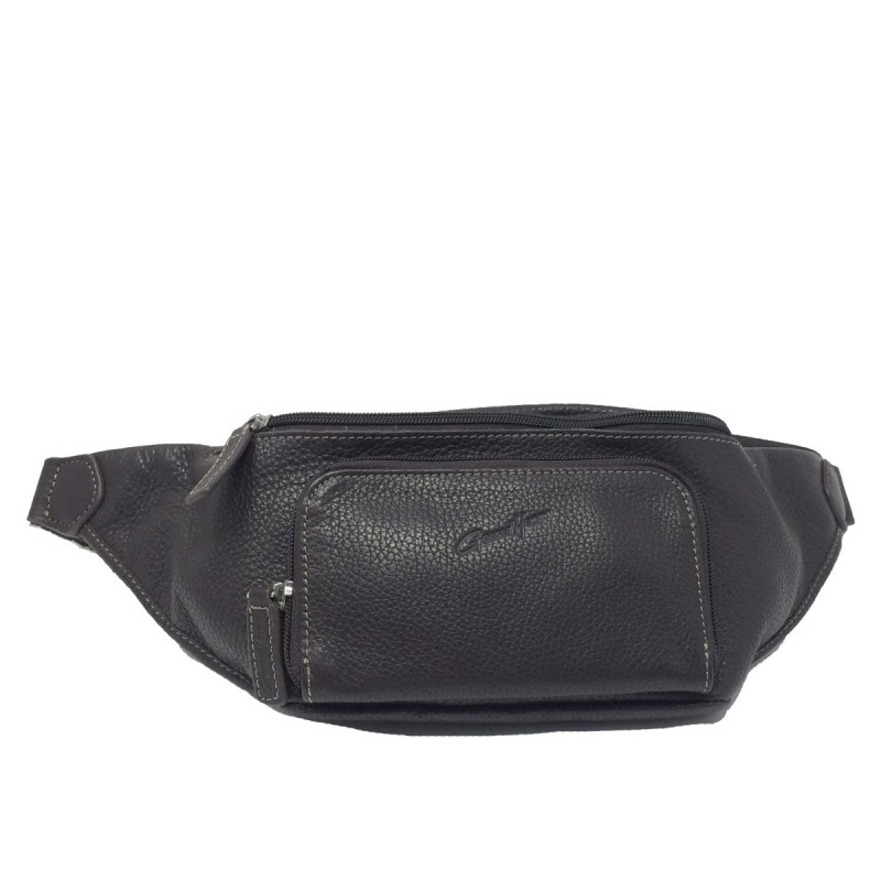 Sacoche banane en cuir Gérard Hénon