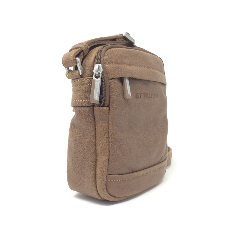 Arthur aston destroy petite sacoche 62-1061cognac coté