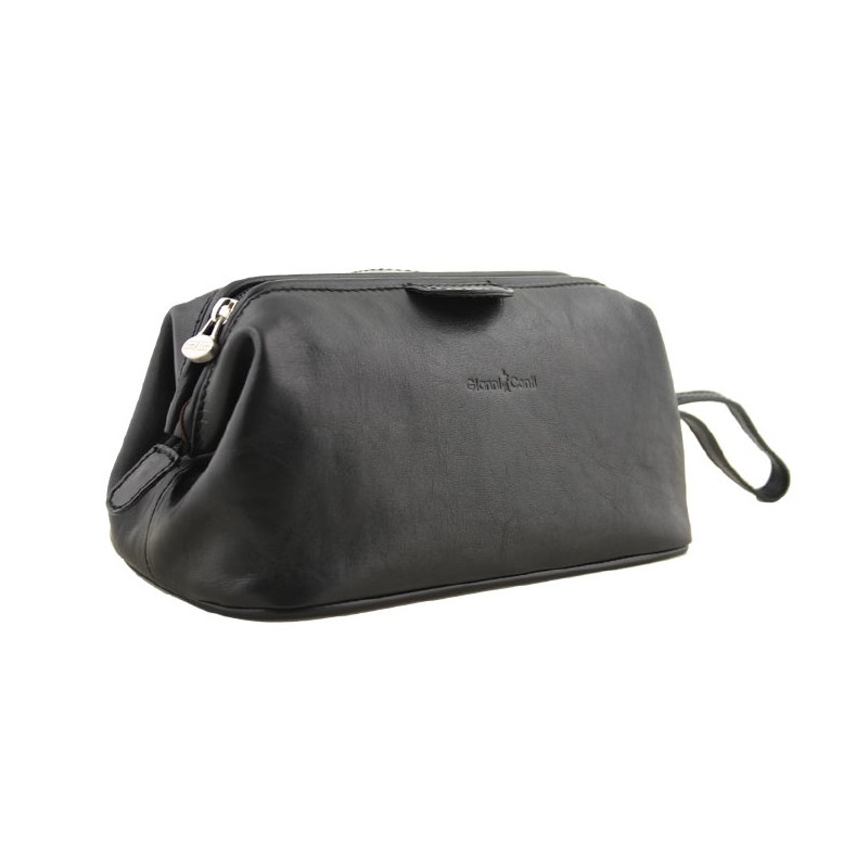 G CONTI - Trousse de Toilette cuir noir