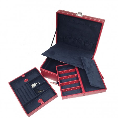 LE TANNEUR Coffret bijoux rouge 7318