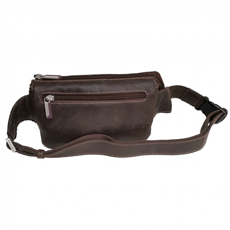 Arthur&Aston sac banane cuir vieilli