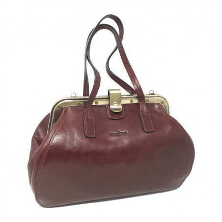 Grand sac besace pour femme en cuir signé Gianni Conti