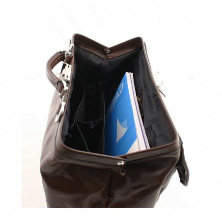 MUTSAERS - Serviette en cuir pour médecin 41cm  avec poches