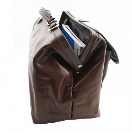 MUTSAERS - Serviette en cuir pour médecin 41cm  avec poches