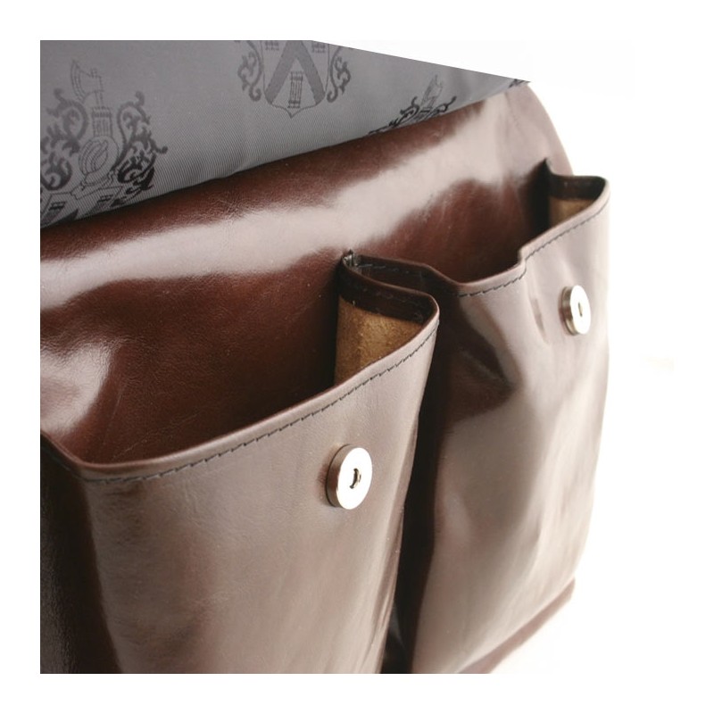 MUTSAERS - Serviette en cuir pour médecin 41cm  avec poches