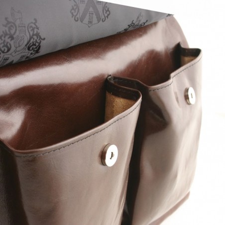 MUTSAERS - Serviette en cuir pour médecin 41cm  avec poches