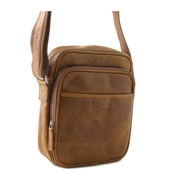 sac homme Henon Outland 8353 marron fauvecote