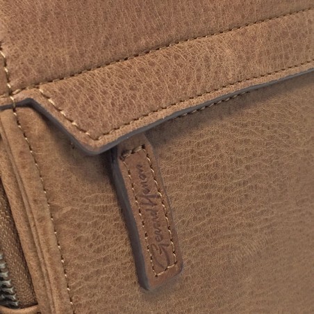 GERARD HENON Sacoche Homme cognac 7102 détail