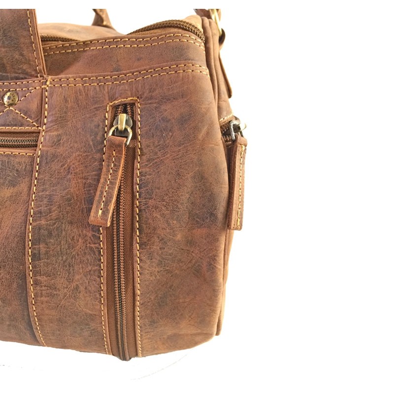 GREEN Burry Sac voyage Cuir Polochon