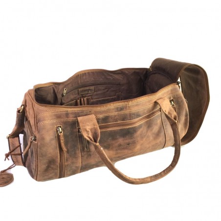 GREEN Burry Sac voyage Cuir Polochon