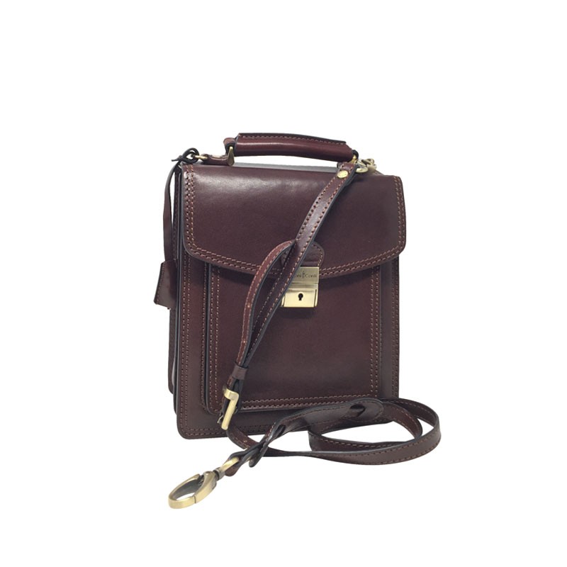 Sac homme classique poignée CONTI 9402316 marron bandoulière