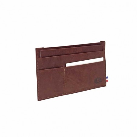 enveloppe cuir papier identité frandi 5248 marron face