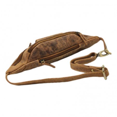 sac banane ceinture cuir dos