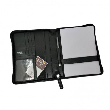 Conférencier A5 cuir zippé PIcard Men ligne Buddy noir Conférencier A5 cuir zippé PIcard Men ligne Buddy noir