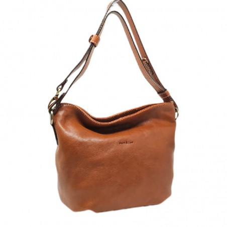 Gianni CONTI Petit Sac Besace CLASSIC 914081 cognac face