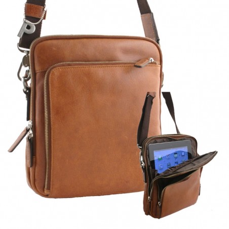 Besace taille Ipad 4968 cognac dos