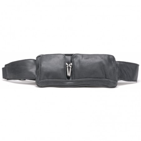 Athur&Aston Sac banane multi-poches 62-1033 noir face