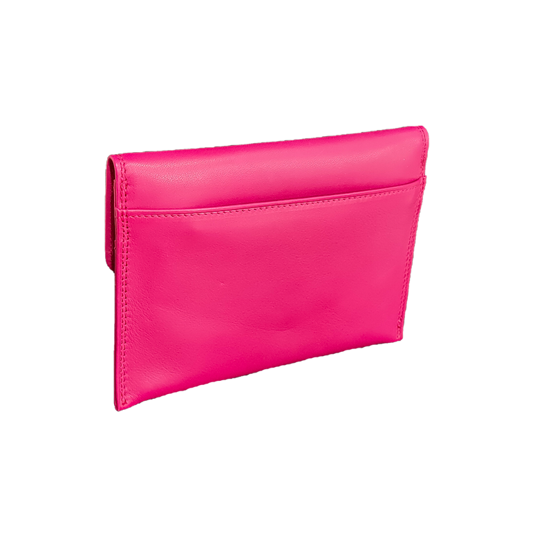 Etui papier voiture en cuir forme enveloppe fine dos